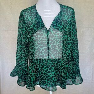 BANANA REPUBLIC | Petite Ruffle Bell Sleeve Blouse